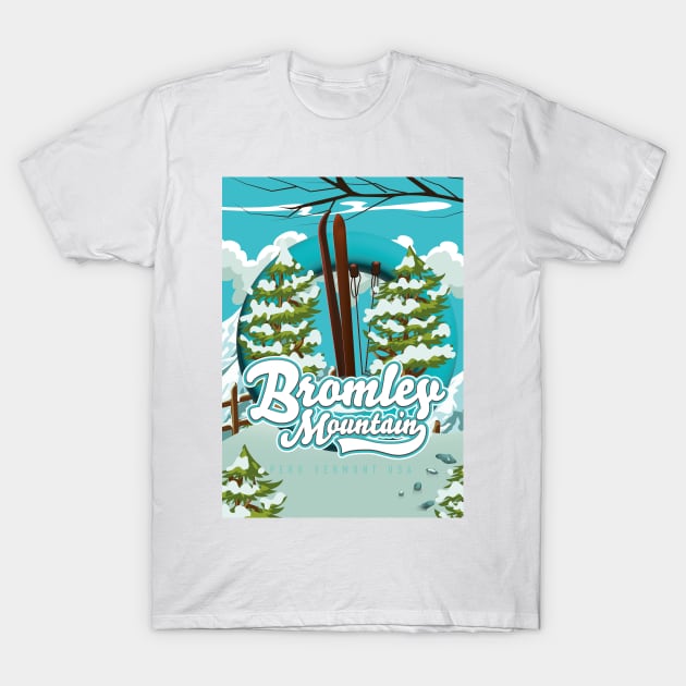 Bromley mountain peru vermont us ski  landscape. T-Shirt by nickemporium1